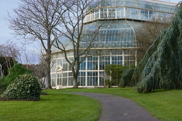large greenhouse in the park