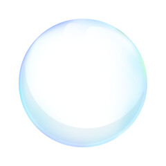 Blue soap bubble in 3D. Bubble vector illustration. Bubbles overlay	