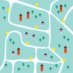 Fototapeta premium city map for any kind of digital info graphics and print publication. 