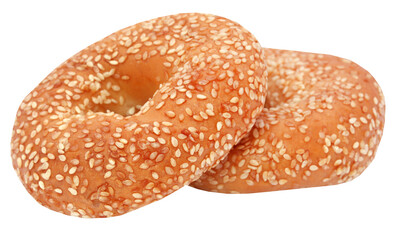 Doughnut over white background