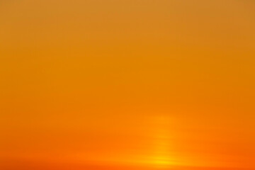 view on orange sky at sunset