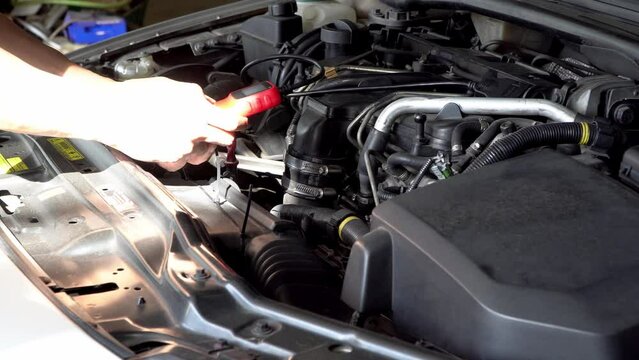 Vehicle Maintenance Auto Service Diagnostic Tool.Car Computer Error Reading Using Mobile Device.
