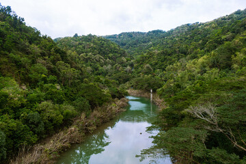 Obraz premium Clean river in the tropical mountains. Bitbit River, Bulacan, Philippines