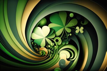 Luck of the Irish Leaves. Patrick's Day, Generative Ai