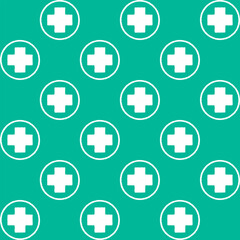 Seamless pattern of Pharmacy background. Rubber stamp style