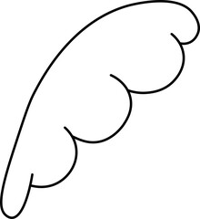 wing design illustration isolated on transparent background