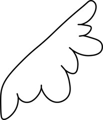 wing design illustration isolated on transparent background