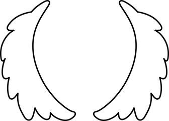 wing design illustration isolated on transparent background