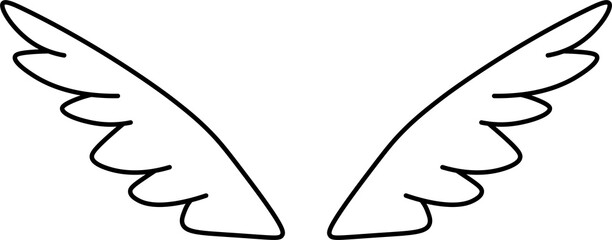 wing design illustration isolated on transparent background