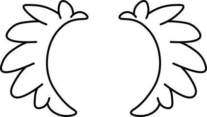wing design illustration isolated on transparent background