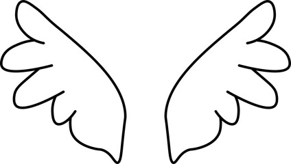 wing design illustration isolated on transparent background