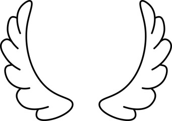wing design illustration isolated on transparent background
