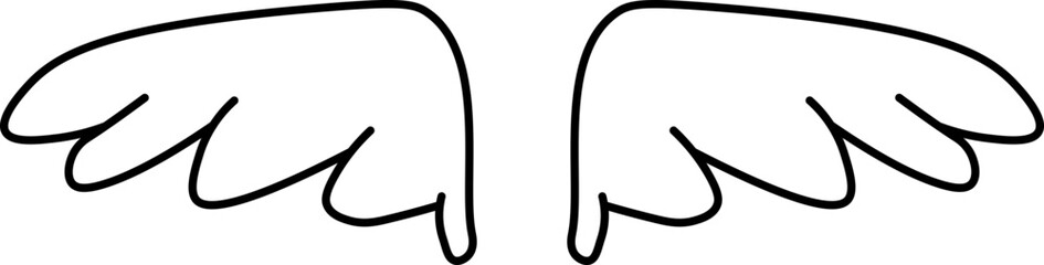 wing vector design illustration isolated on transparent background