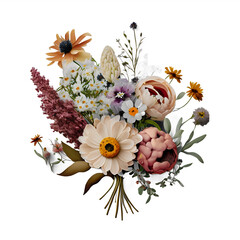butterfly and flowers © Clipart