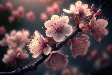 Cherry Blossom Bliss. Generative Ai