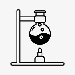 Illustration of chemistry experiment icon vector