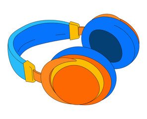 Blue headphones