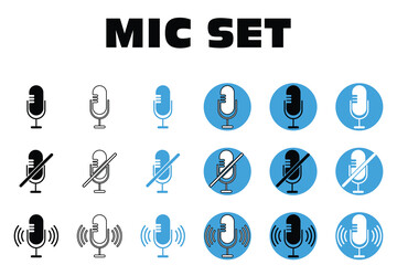 set icon mic for apps, banner, flyer, poster , etc