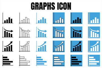 set icon Graph for apps, banner, flyer, poster , etc