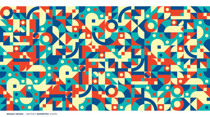 Abstract flat colorful mosaic background
