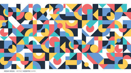 Abstract flat colorful mosaic background