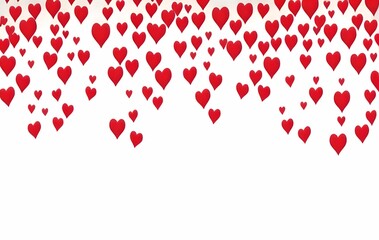 hearts on a white background, AI generated