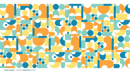 Abstract flat colorful mosaic background
