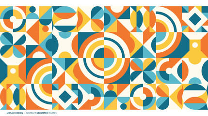 Abstract flat colorful mosaic background