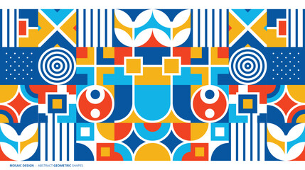 Abstract flat colorful mosaic background