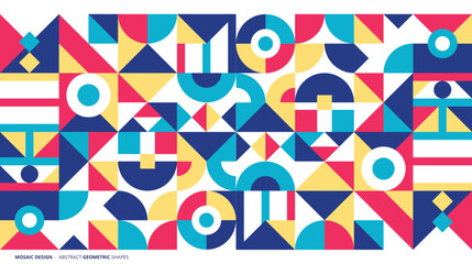 Abstract flat colorful mosaic background