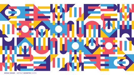 Abstract flat colorful mosaic background