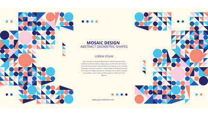 Abstract flat colorful mosaic background