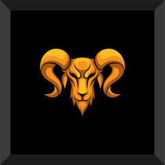 sheep head simple logo for symbol or icon