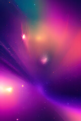 Fototapeta premium Abstract background with stars in space, Colorful gradient, Generative AI