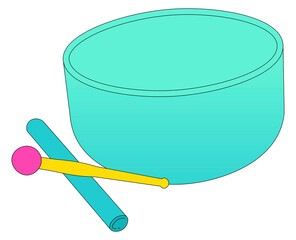 Crystal singing bowl light blue