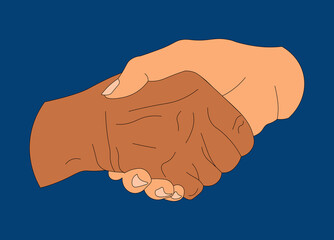 Elderly hand and young person's hand handshaking (1)
