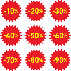 セール（値引き）　ラベル　セット