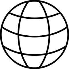 globe, internet and web sites sign. Also similar to a basketball minimal icon illustration