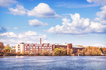 Weaving and spinning factory Annenskaya manufactory, Factory No. 1, view from the Volga, Kineshma, Ivanovo region
