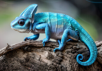 Chameleon / lizard - Photo of a beautiful Chameleon / Colorfull / Copy Space / Blank Text