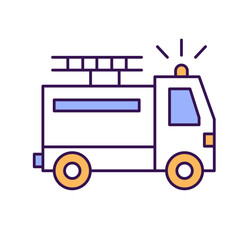 Emergency vehicle Vector Icon


