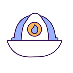 Fireman helmet Vector Icon

