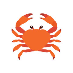 Crab emoji vector symbol sign icon illustration red