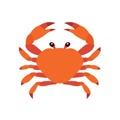 Crab emoji vector symbol sign icon illustration red