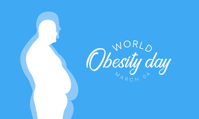 World Obesity day is observed every year on March 4, with the view of promoting practical solutions to end the global obesity crisis. Vector illustration