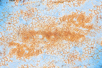 Old metal plate with rust and cracks for background images and textures