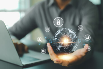 AI Artificial Intelligence technology digital for business industry analysis learning and communication system or automation robotic programming and futuristic concepts.