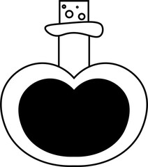 potion bottle design illustration isolated on transparent background