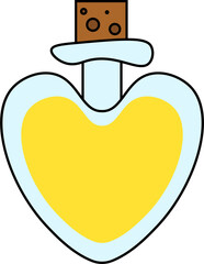 potion bottle design illustration isolated on transparent background