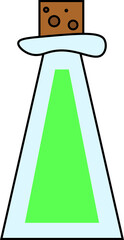 potion bottle design illustration isolated on transparent background